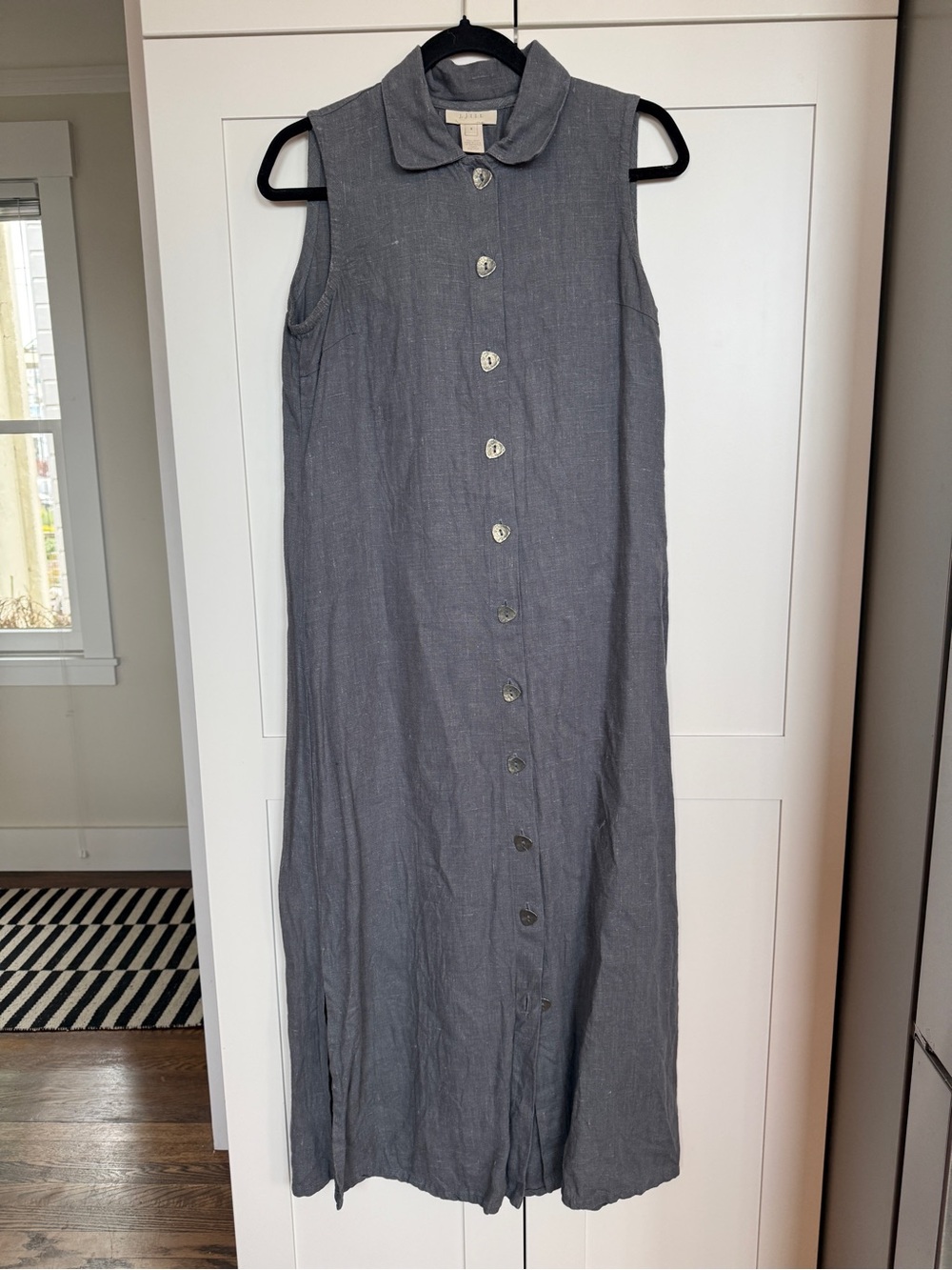 J. Jill Linen Dress in Charcoal Gray